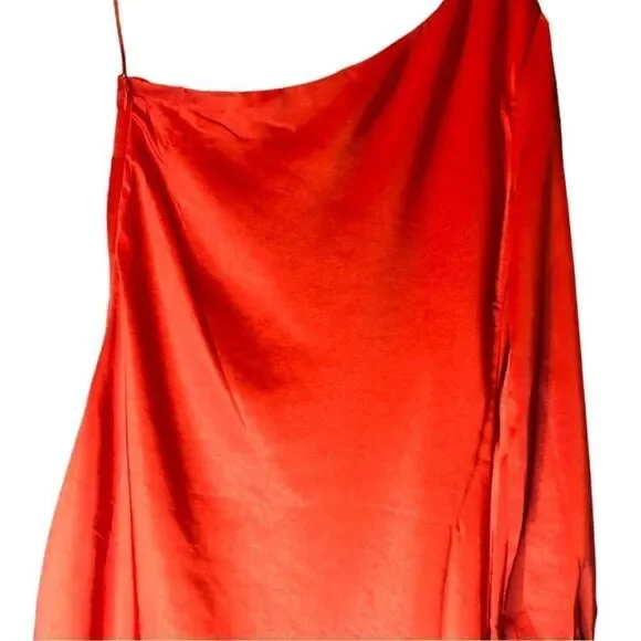 NWT SKIES ARE BLUE Women’s Red Dress Smooth Fabric Like Satin Classic & Elegant. - Picture 3 of 8